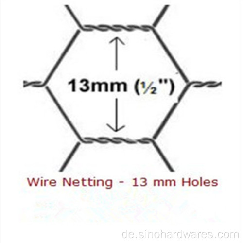 Geflügeldraht -verzinktes hexagonales Drahtnetz